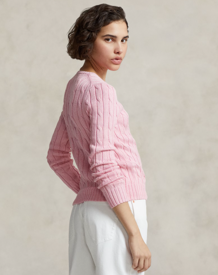 Cable-Knit Cotton Crewneck Jumper