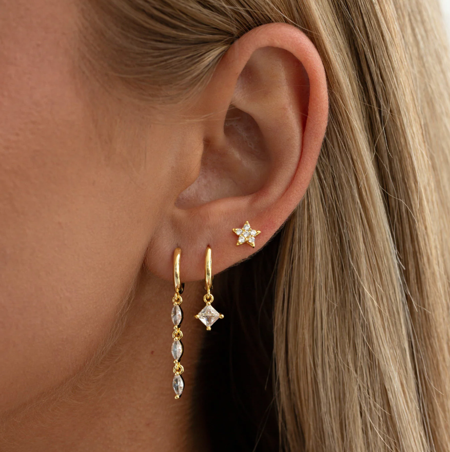 Carina - Crystal Party Hoop Earrings