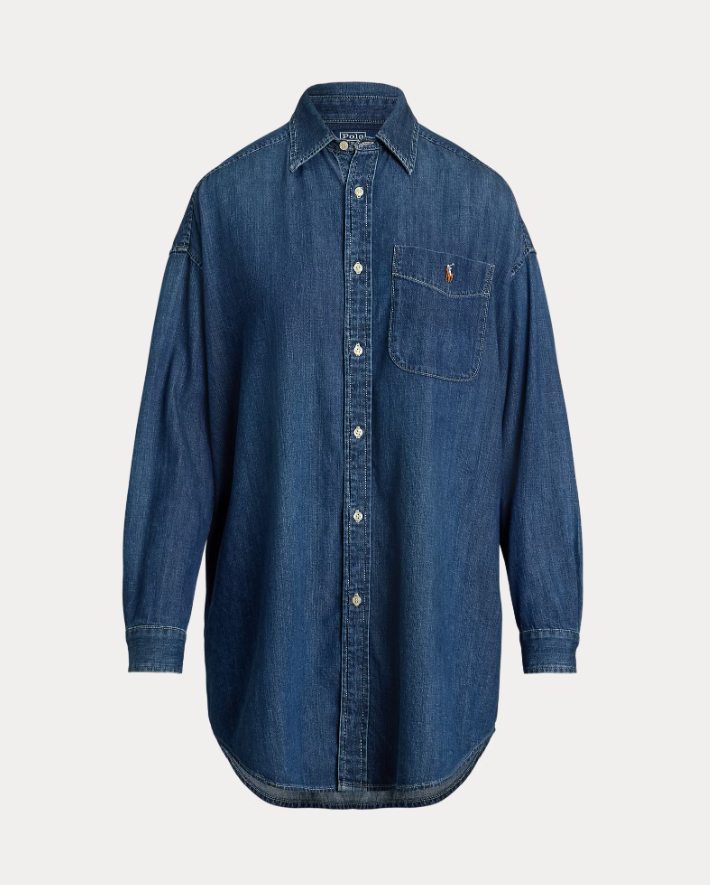 OVERSIZED FIT DENIM SHIRT-REMY WASH