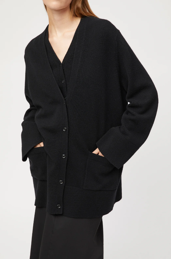 CHARLES CARDIGAN JET BLACK