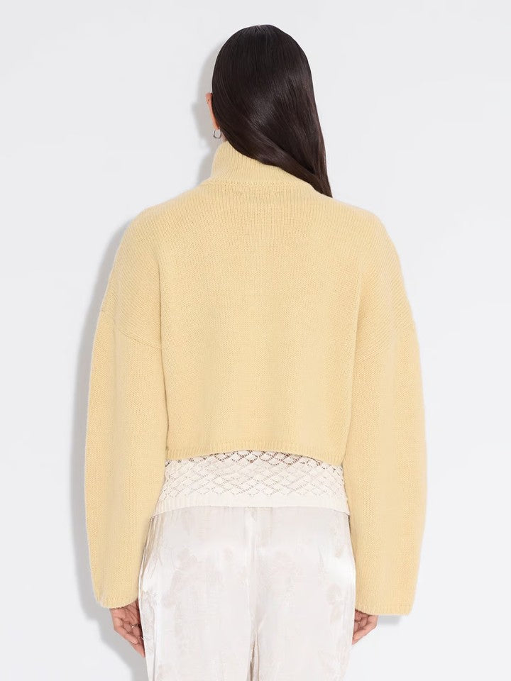 TINE CROPPED CARDIGAN LT.YELLOW