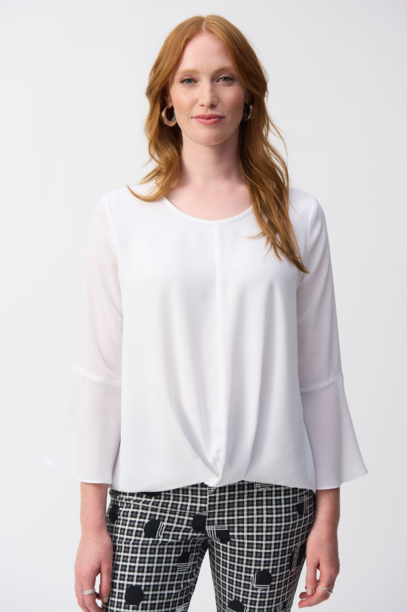 Georgette High-Low Boxy Top