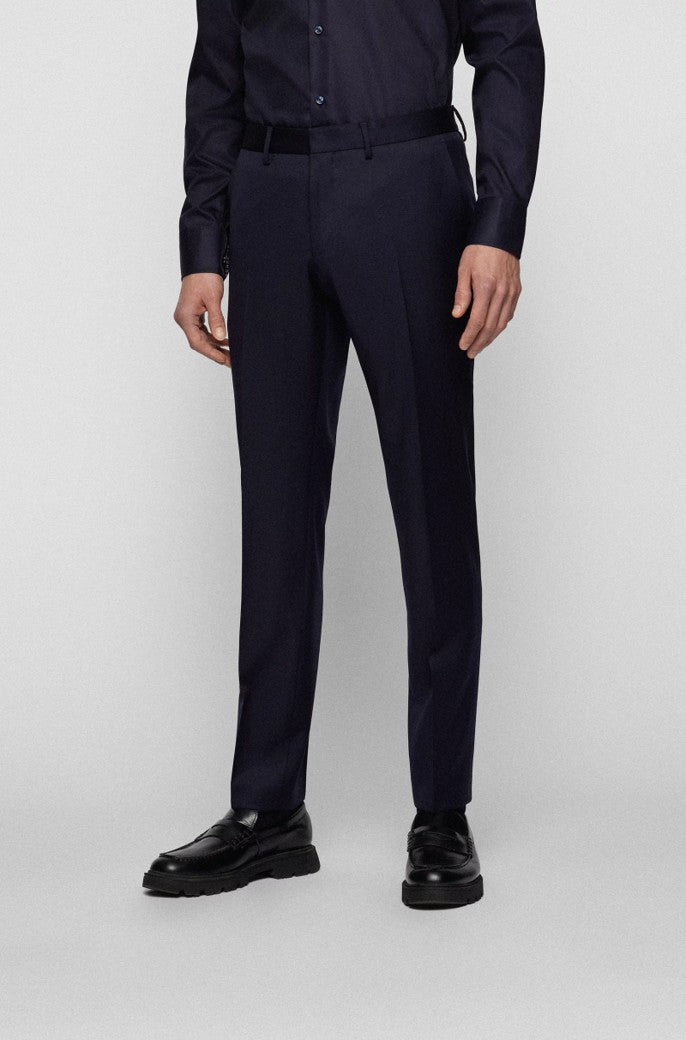 WENTEN EXTRA SLIM FIT WOOL TROUSER DARK BLUE