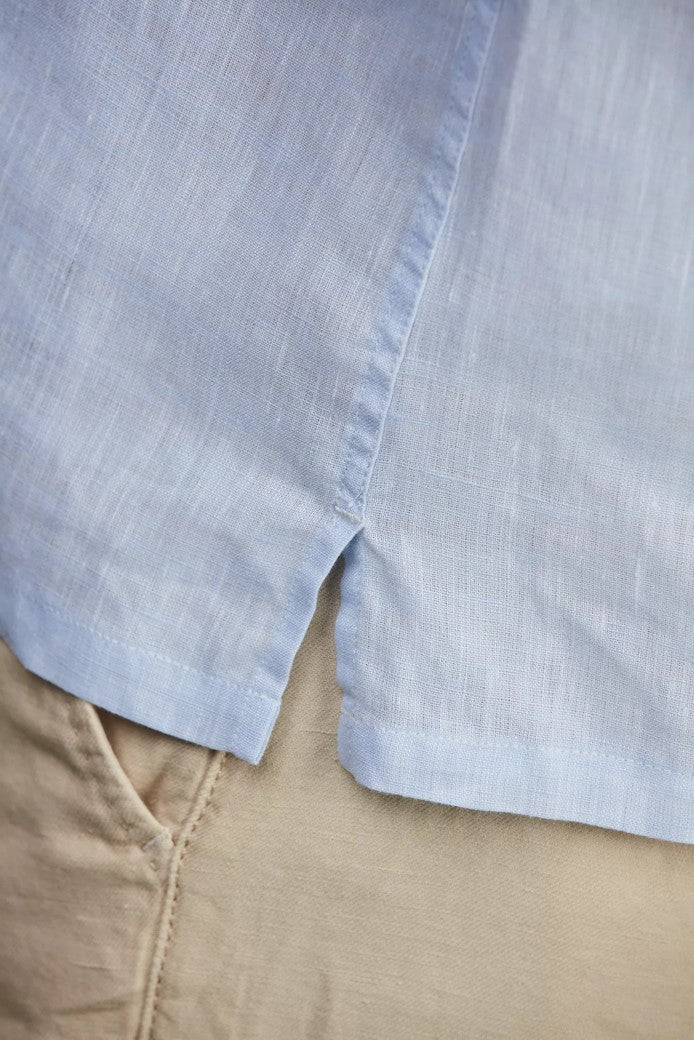 REFINE SHORT SLEEVE LINEN SHIRT LIGHT BLUE