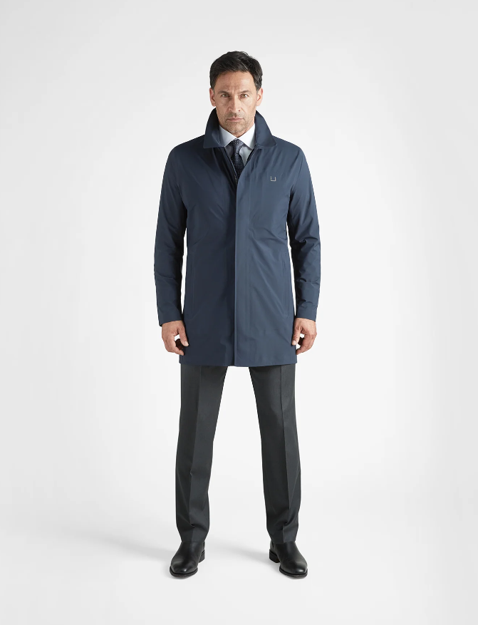 SKY FALL COAT SAVILE NAVY WOOL