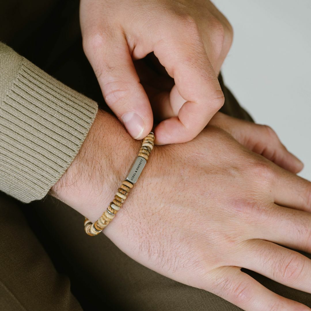 Stones Bracelet Two Tone