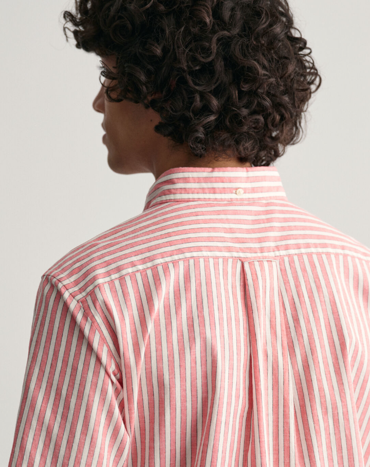 REG COTTON LINEN STRIPE SS SHIRT