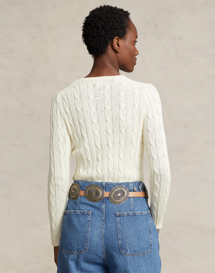 Cable-Knit Cotton Crewneck Jumper