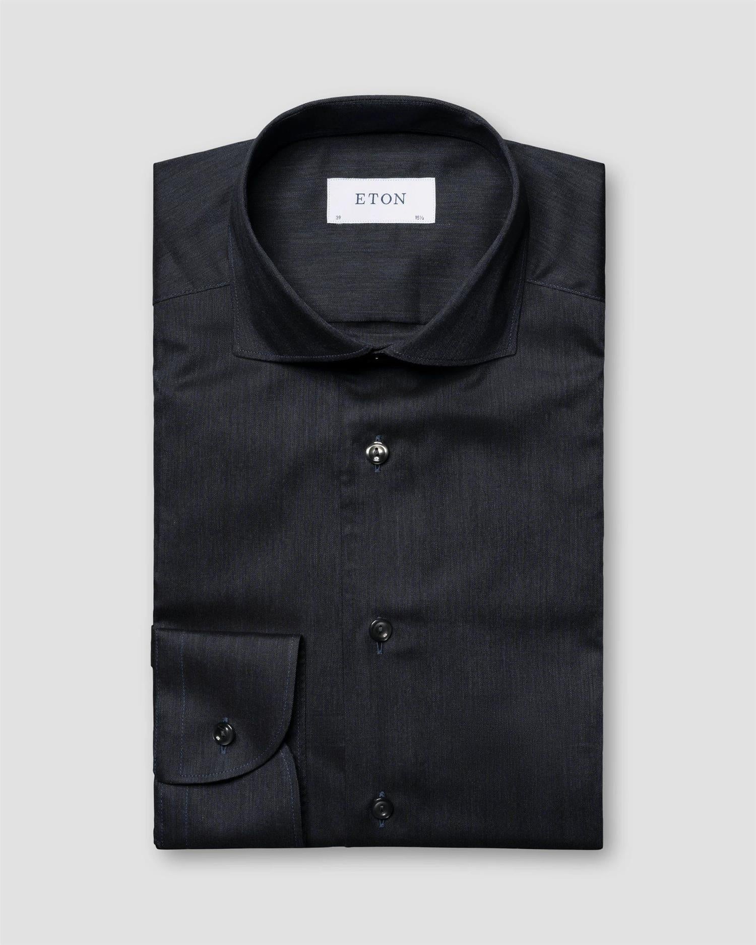 Navy blue Slimfit Flanell Shirt