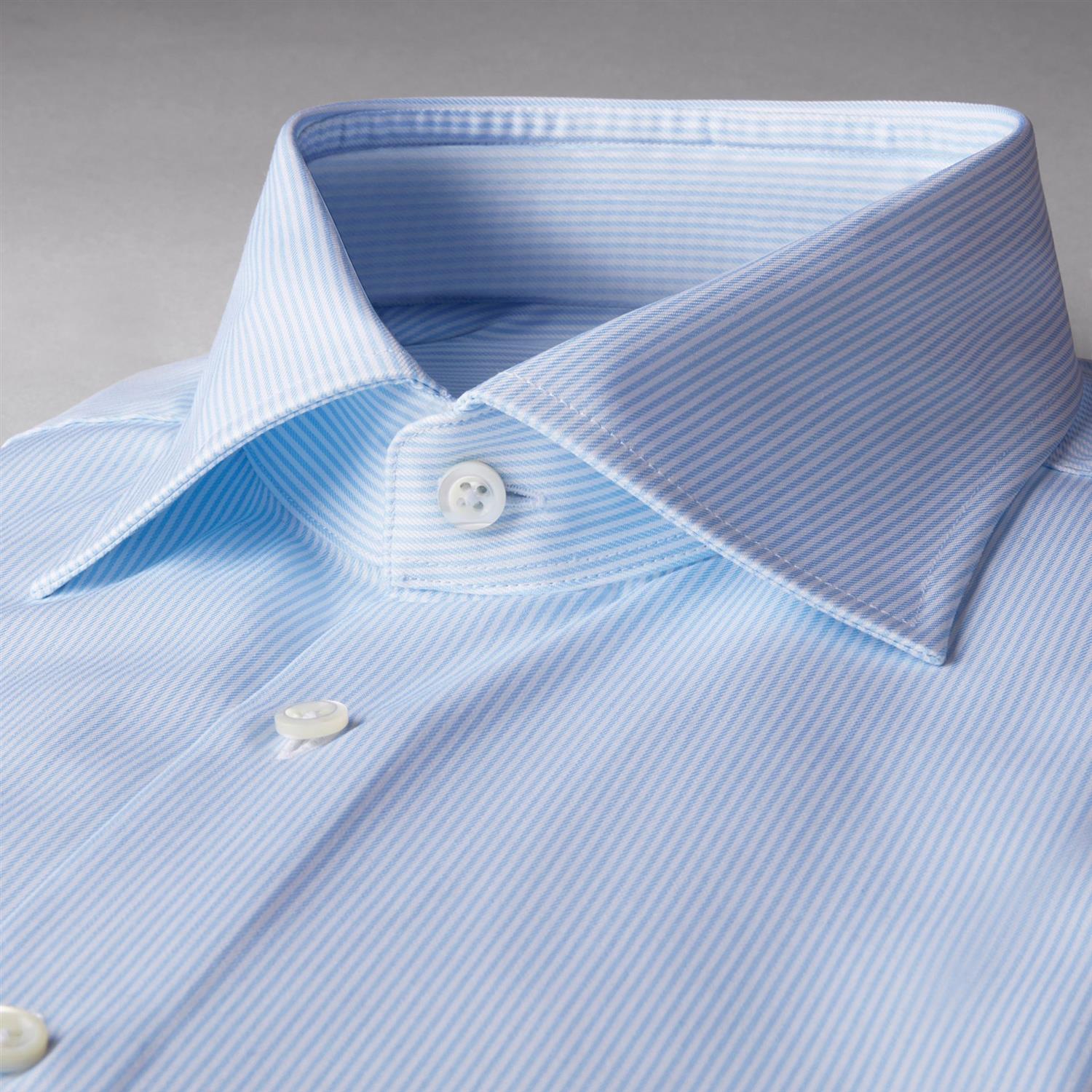 LIGHT BLUE PINSTRIPED SHIRT SLIMLINE