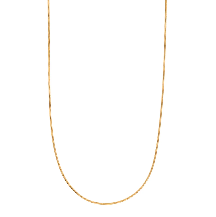 ONYX SLIM SNAKE CHAIN NECKLACE