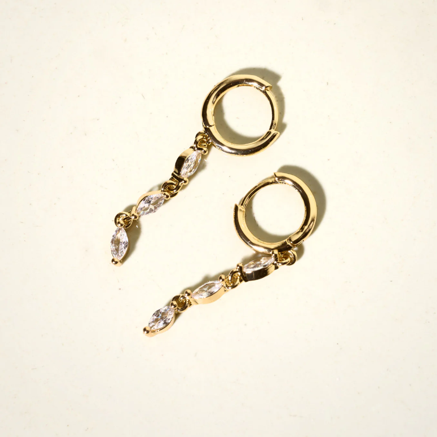 Carina - Crystal Party Hoop Earrings