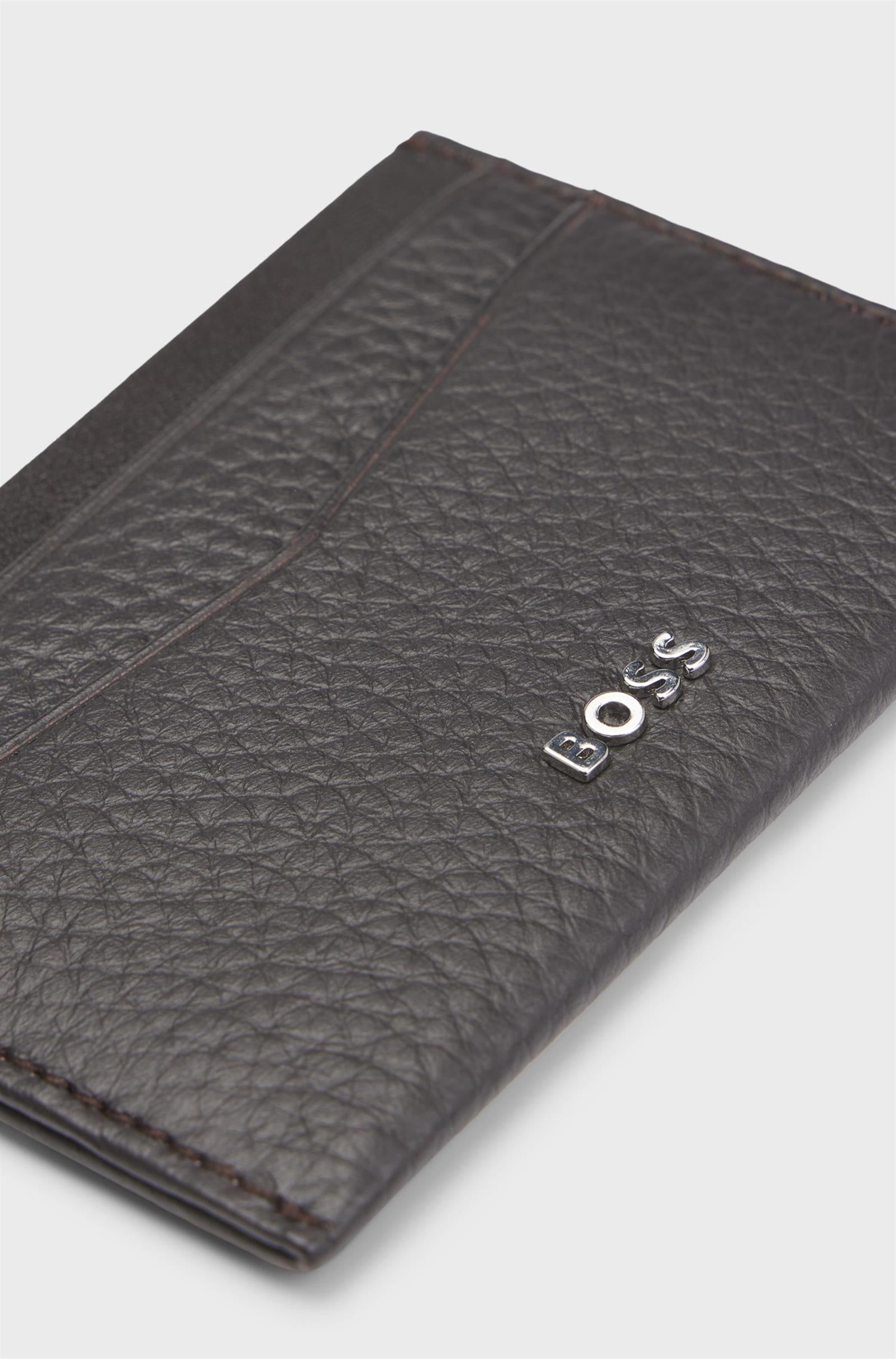 NEW CROSSTOWN GRAINED LEATHER CARD HOLDER