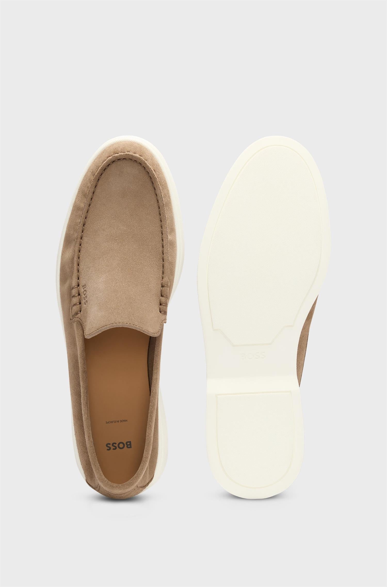 SIENNE BEIGE SUEDE LOAFERS