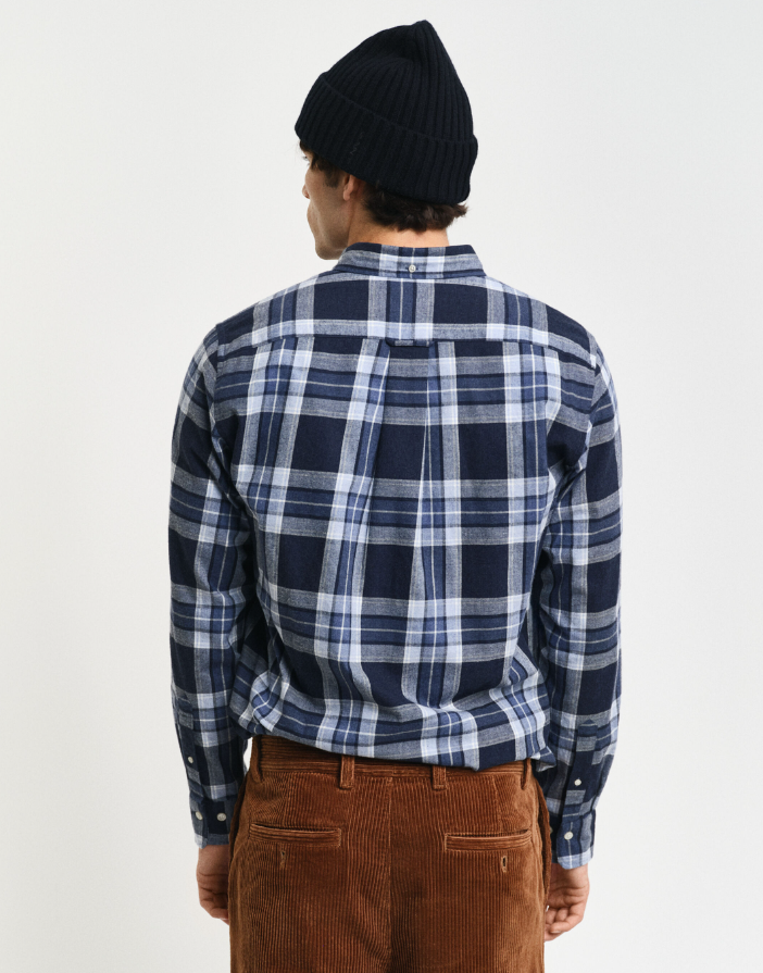 REGULAR TARTAN MELANGE CHECK SHIRT