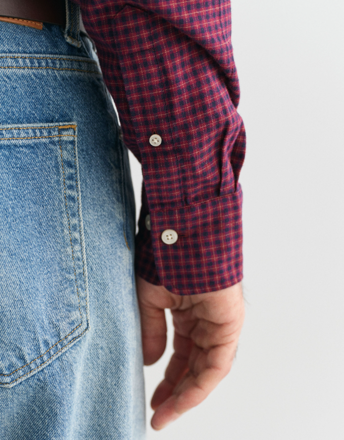 REGULAR MICROCHECK FLANNEL SHIRT