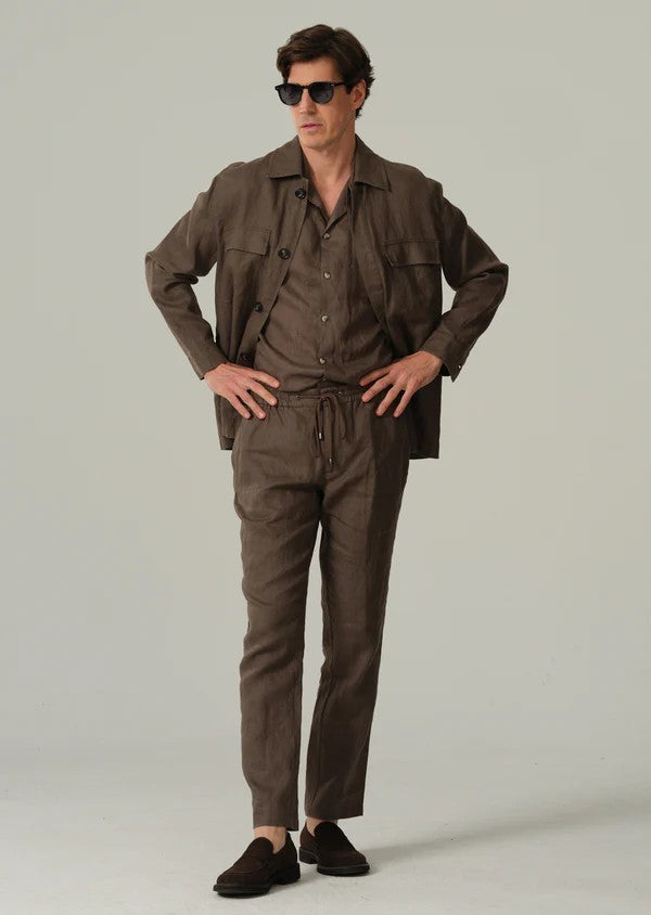 AIDEN OVERSHIRT CINNAMON BROWN