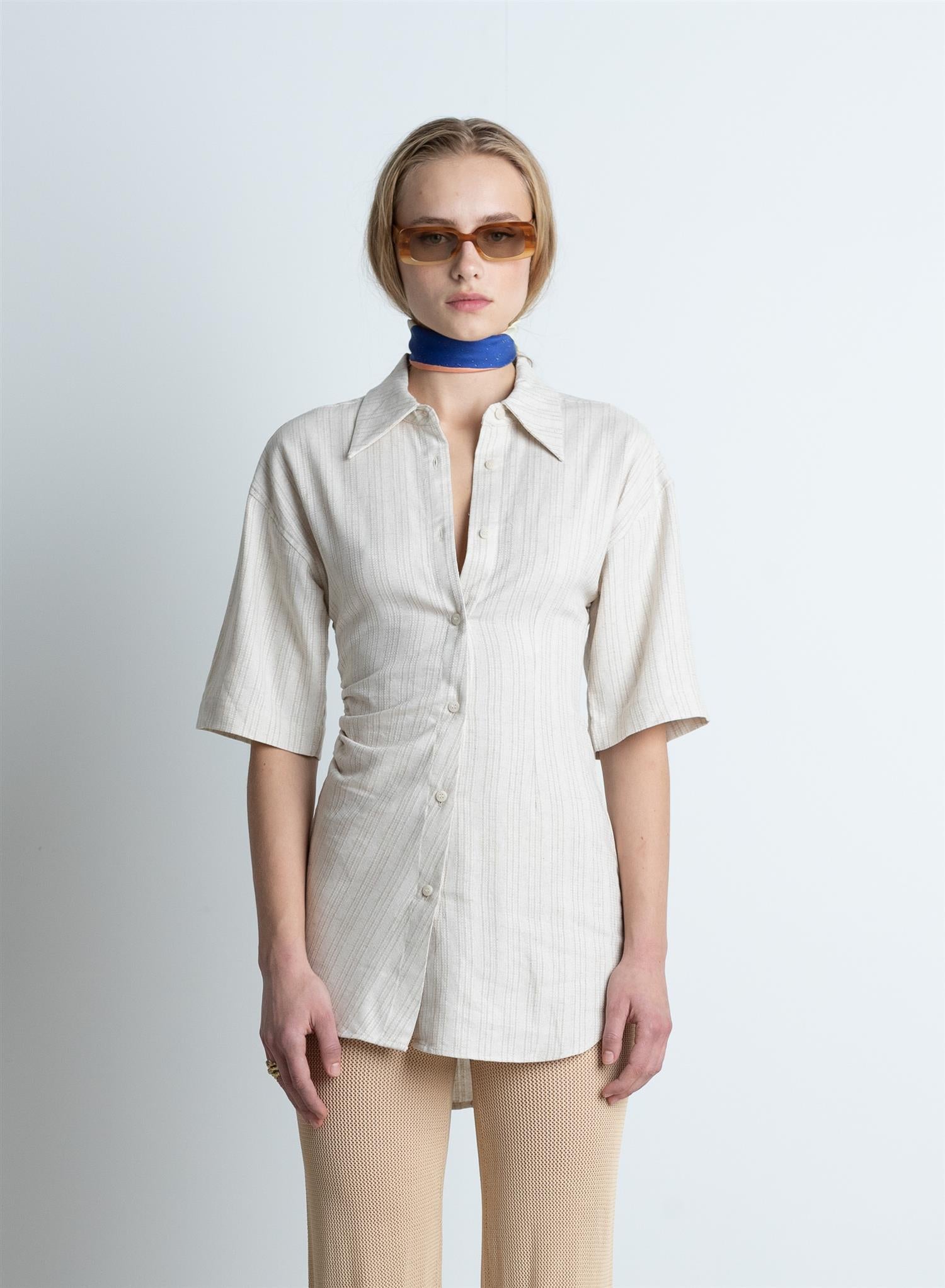 TUVA SHIRT SAND STRIPE