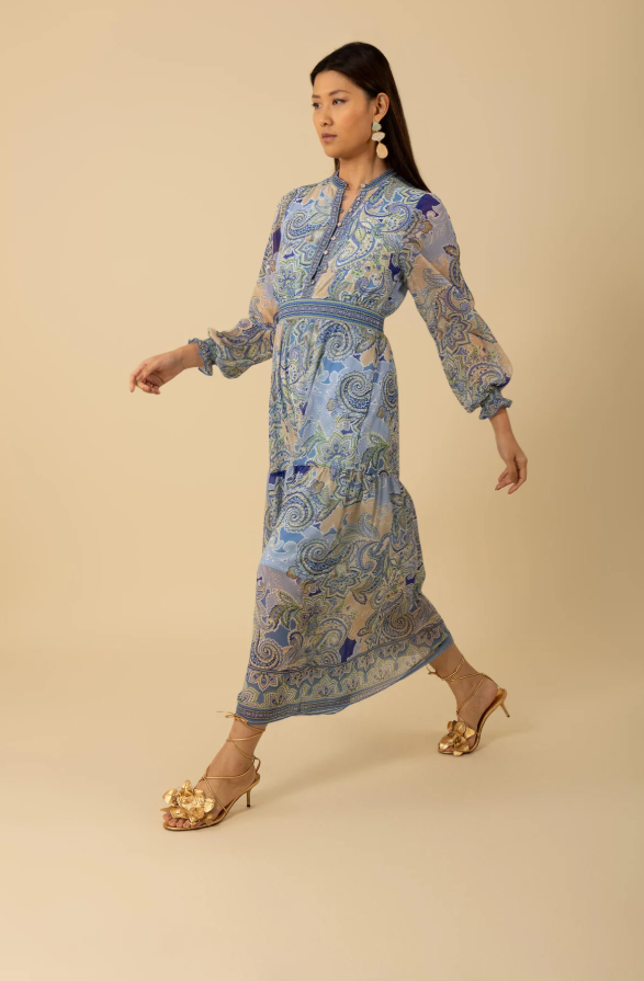 SHELBY LONG DRESS BLU