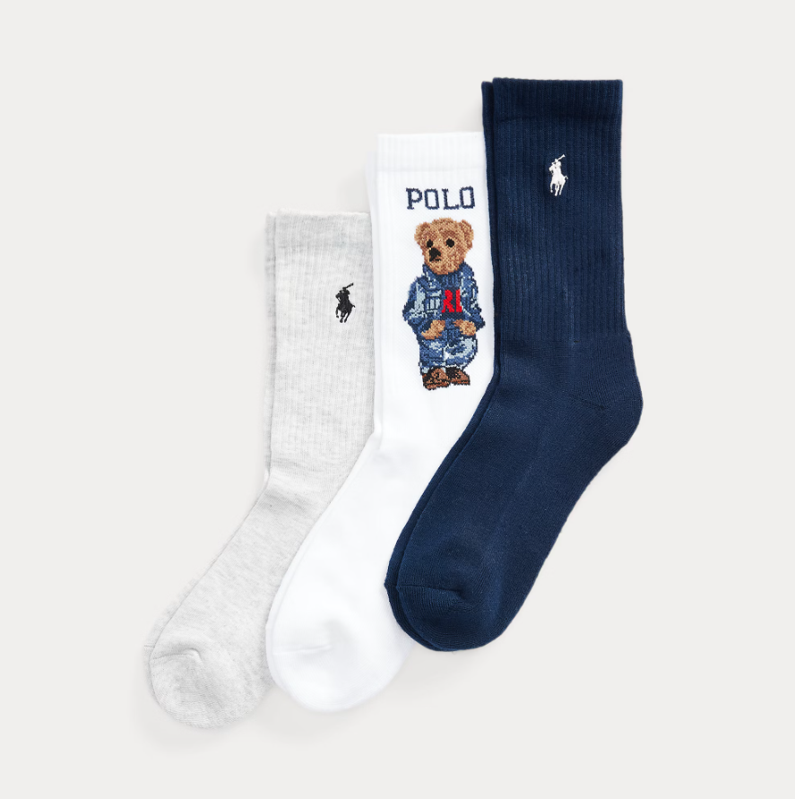 POLO BEAR SOCK 3-PACK WHAST