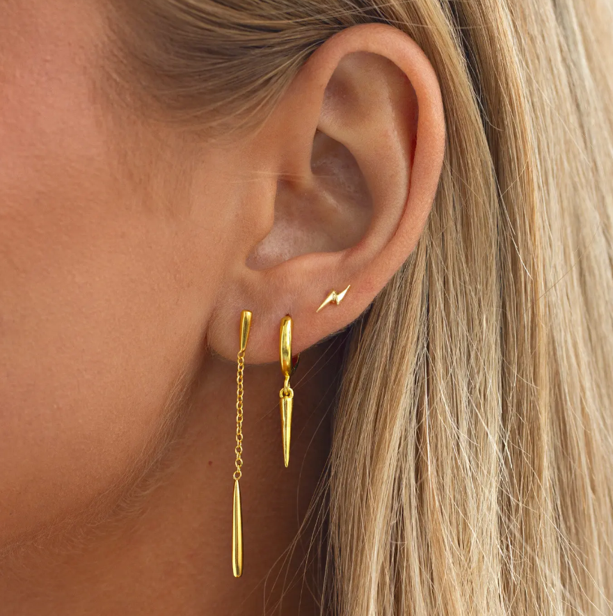 NIM DANGLING DROP CHAIN STID EARRINGS