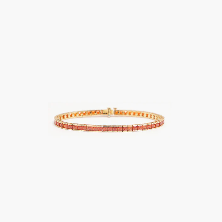 TENNIS BRACELET ORANGE GOLD