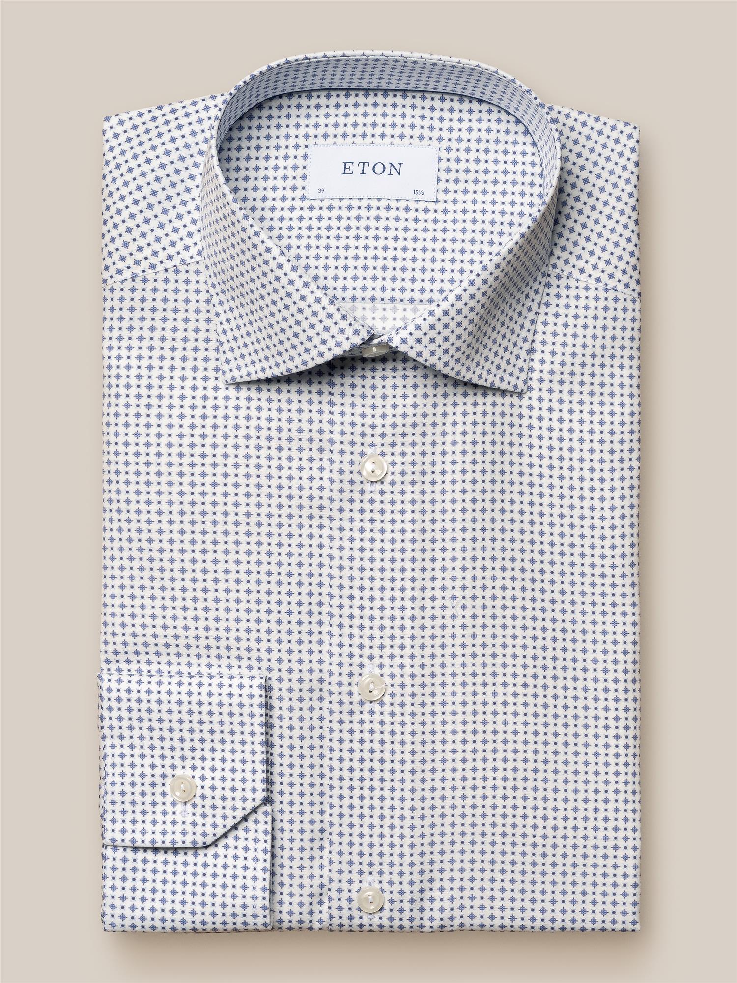 MICRO PRINT POPLIN CONTEMPORARY SHIRT SS24