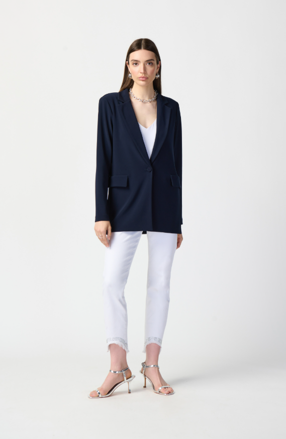 Straight Blazer - Navy