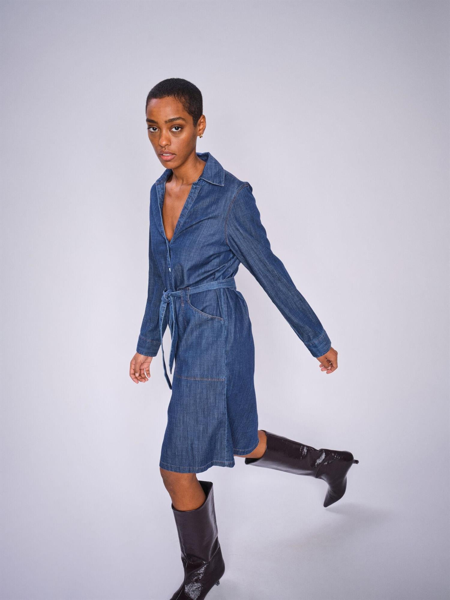 MMMalti denim dress-dark blue