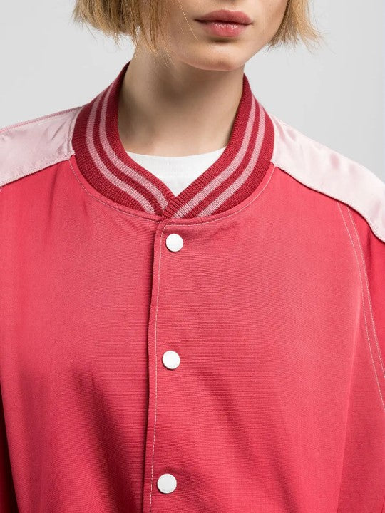 BOYFIT BOMBER JACKET ROCOCCO RED