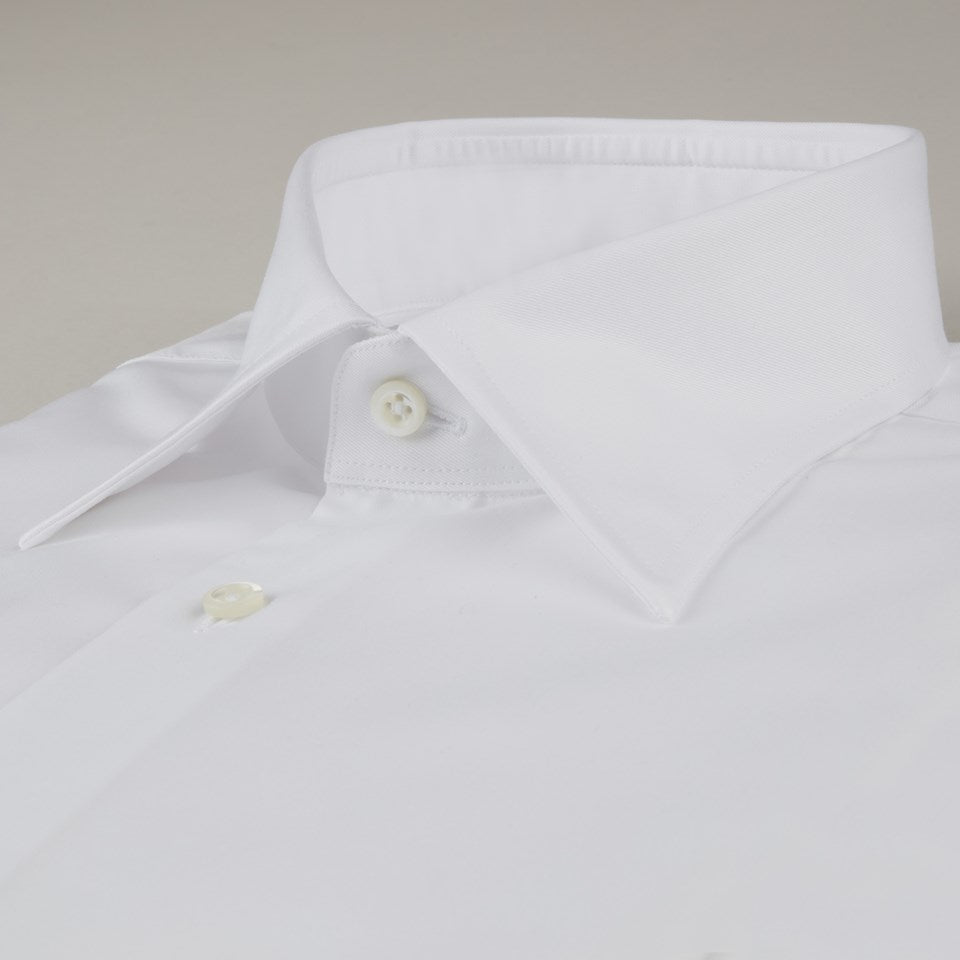 WHITE TWILL SHIRT FITTED BODY