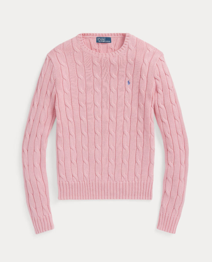 Cable-Knit Cotton Crewneck Jumper