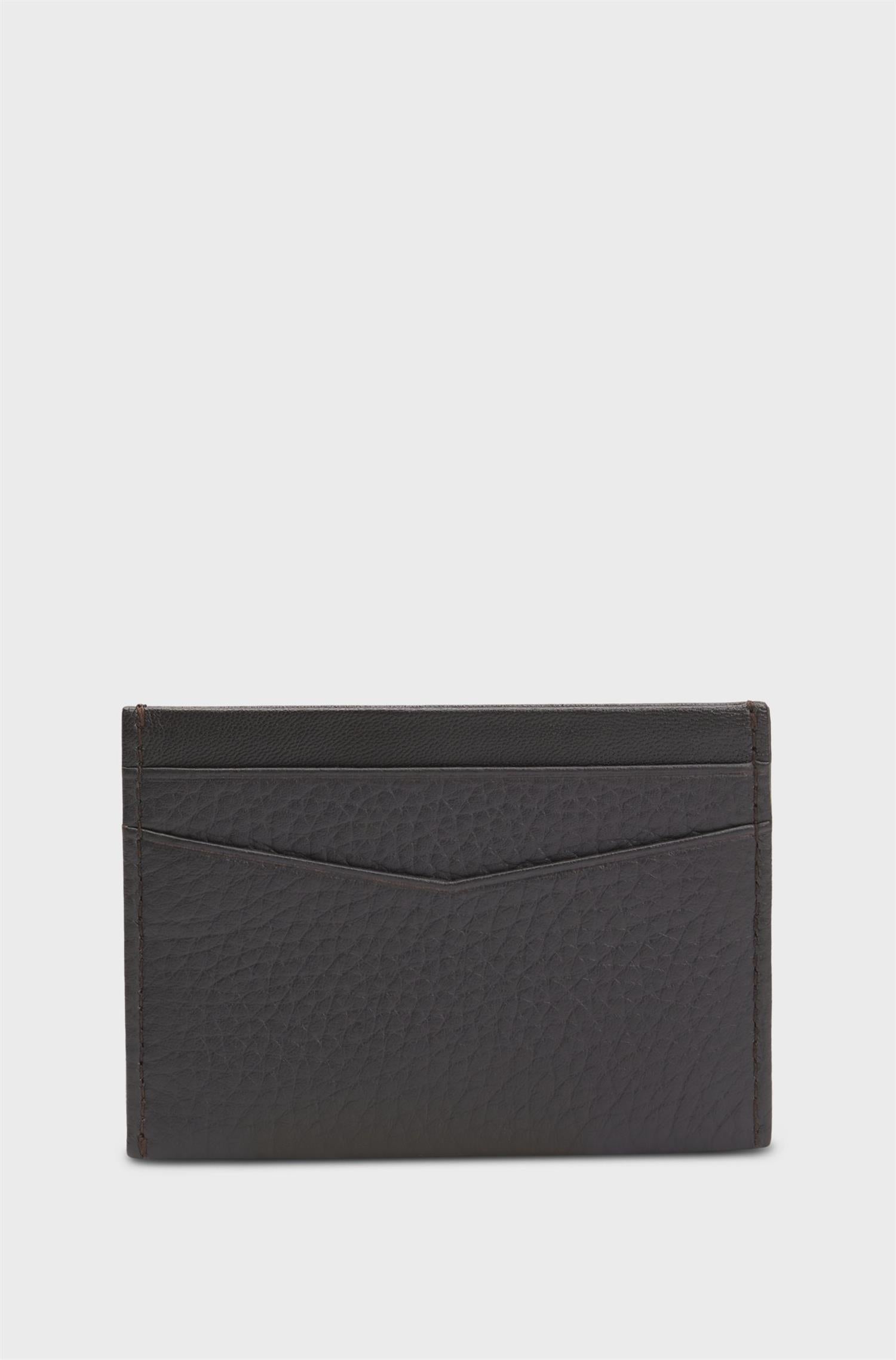 NEW CROSSTOWN GRAINED LEATHER CARD HOLDER