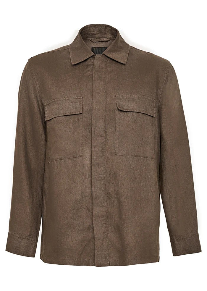 AIDEN OVERSHIRT CINNAMON BROWN