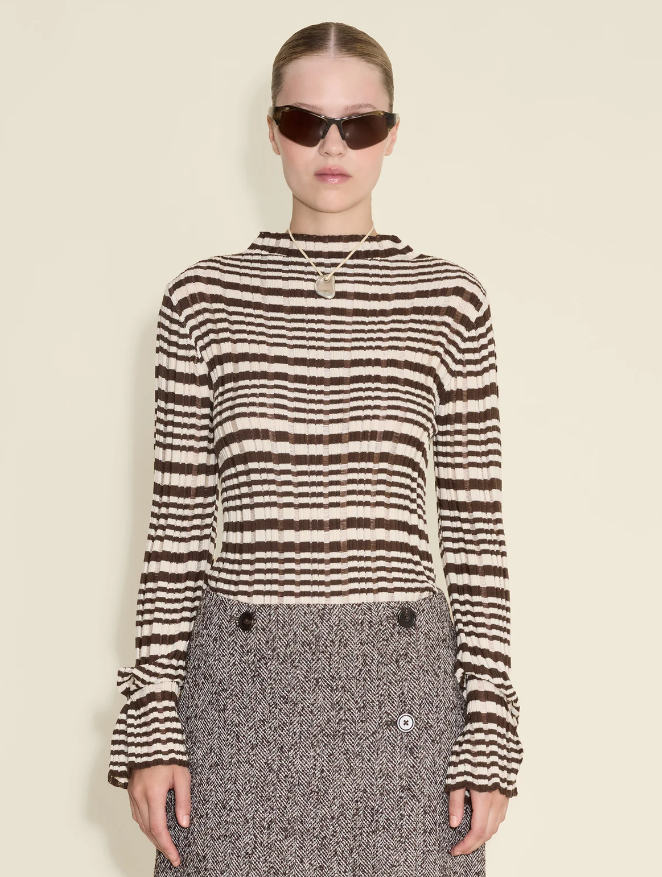 RIB STRIPE TURTLENECK AW24