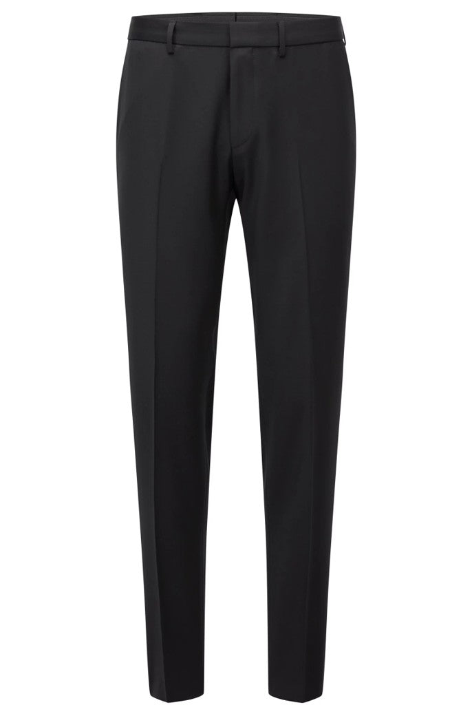 WENTEN EXTRA SLIM FIT WOOL TROUSER BLACK