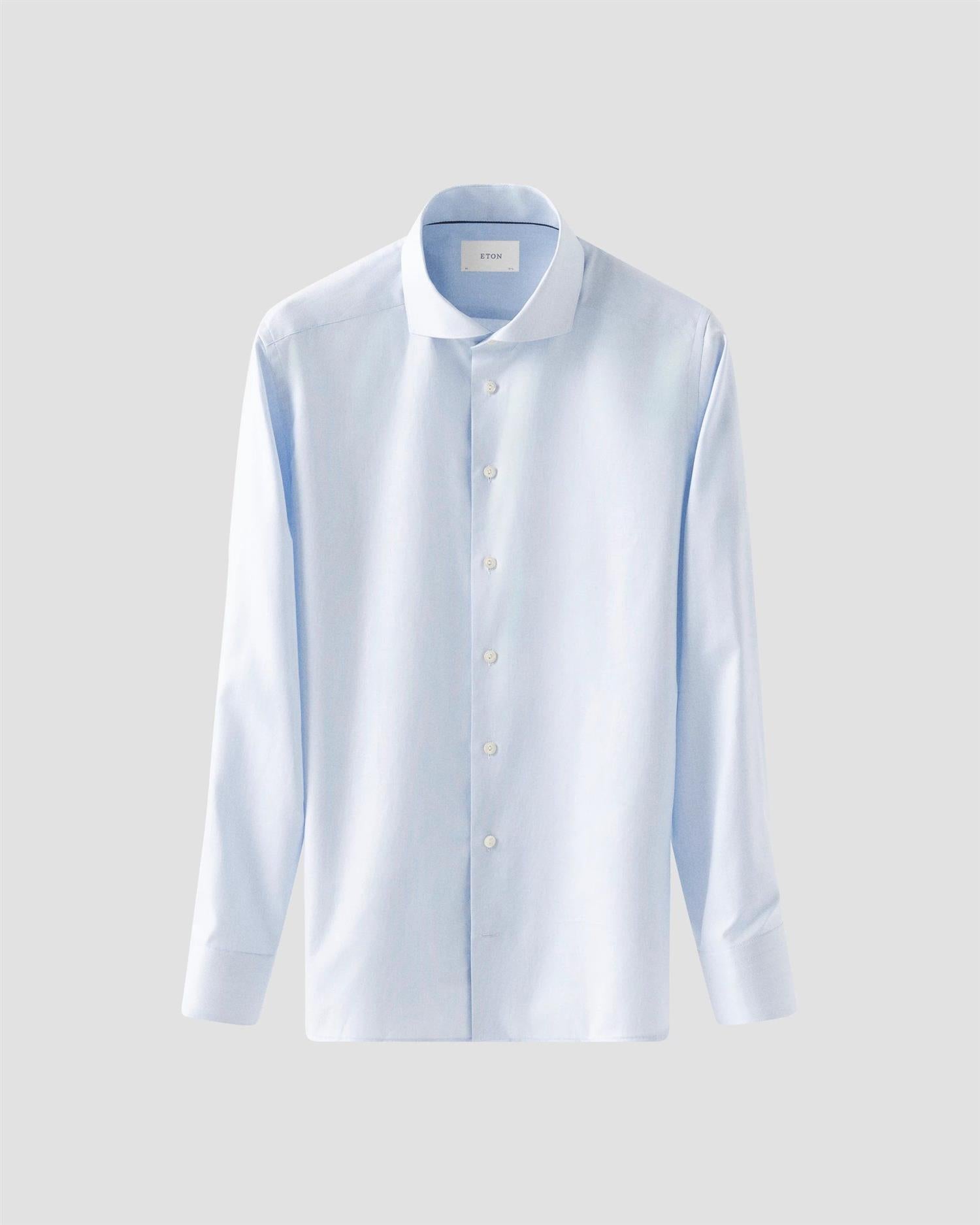 LIGHT BLUE MELANGE SEMI SOLID CONTEMPORARY SHIRT  Fine Twill