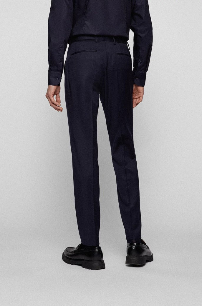 WENTEN EXTRA SLIM FIT WOOL TROUSER DARK BLUE