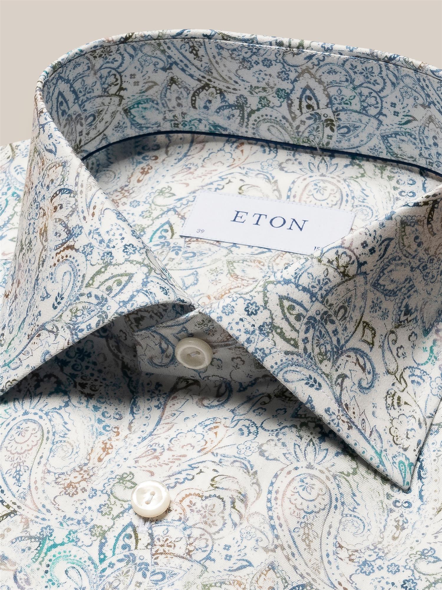 PAISLEY COTTON TENCEL CONTEMPORARY SHIRT SS24