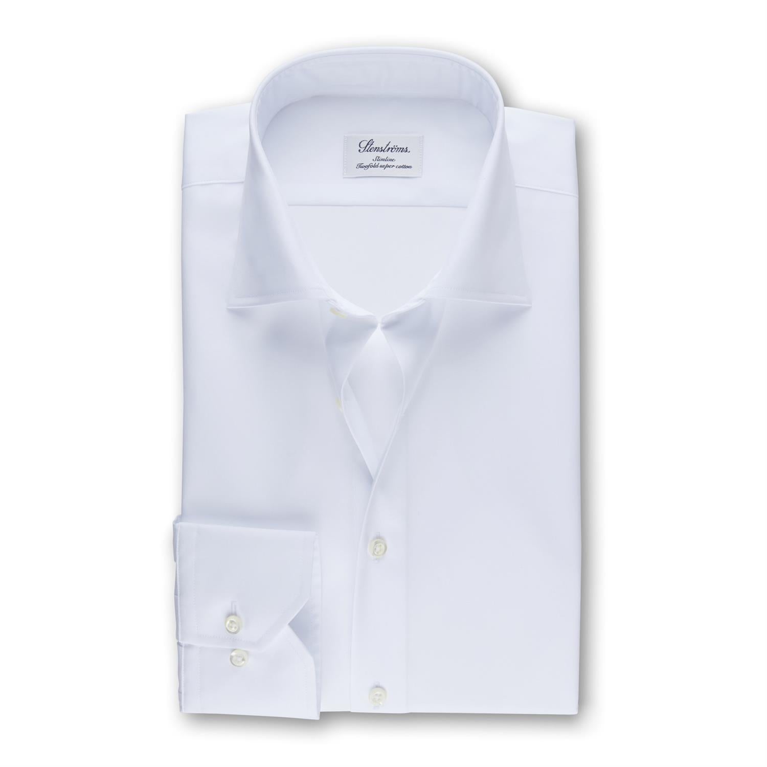 WHITE TWILL SHIRT XL-SLEEVES SLIMLINE