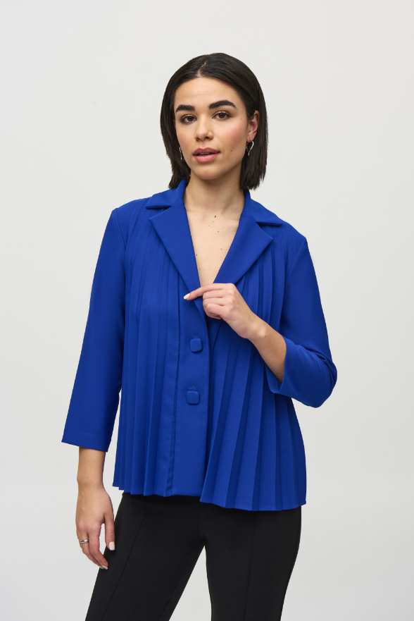 Lux Twill Pleated Trapeze Jacket