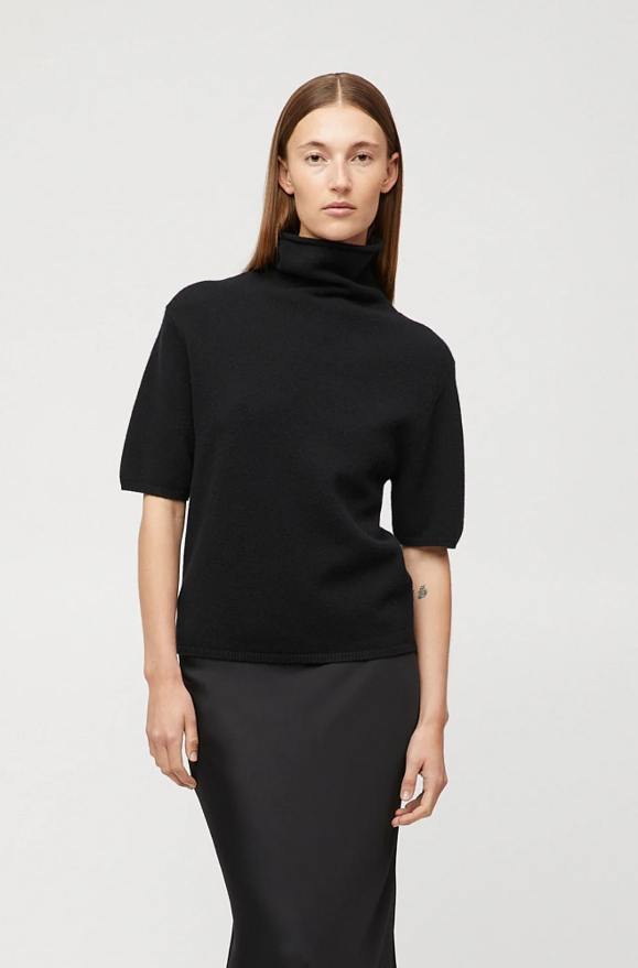 MARGOT TURTLENECK TEE JET BLACK