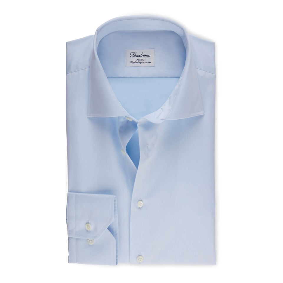 LIGHT BLUE TWILL SHIRT SLIMLINE