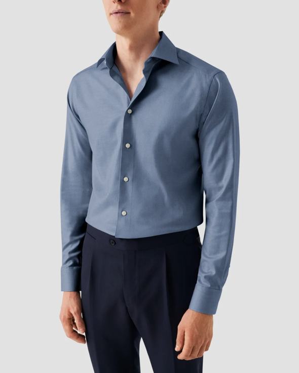 SOLID COTTON TENCEL LYOCELL SLIMFIT SHIRT  Shirt