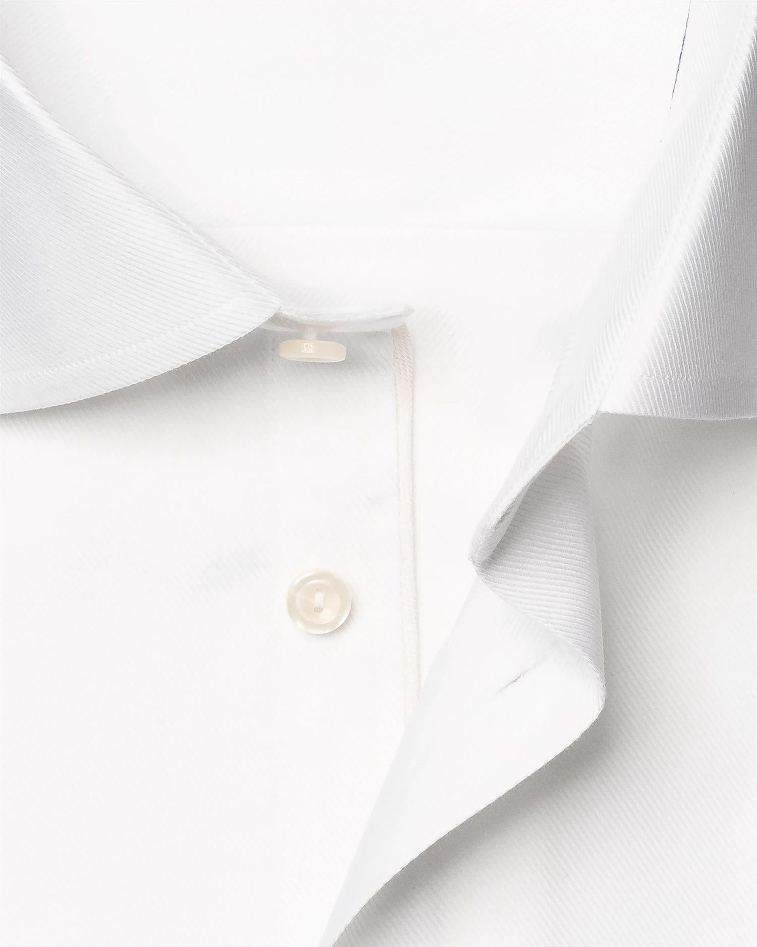 WHITE MELANGE SEMI SOLID CONTEMPORARY SHIRT  Fine Twill