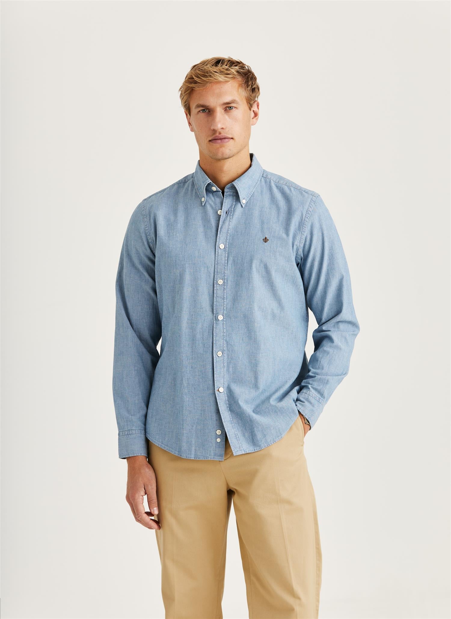 MORRIS CHAMBRAY BLUE SHIRT SLIMFIT