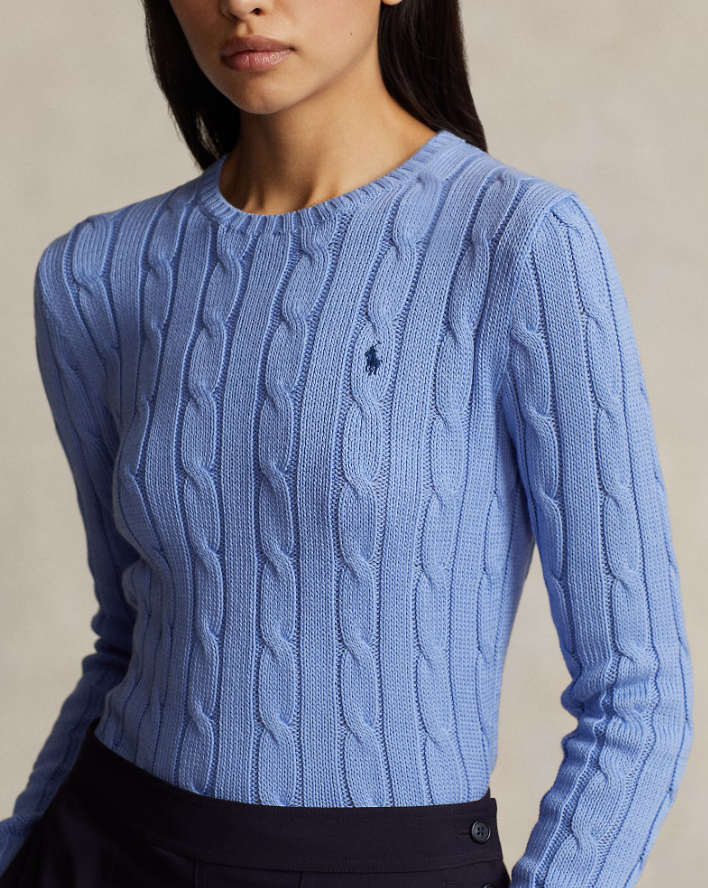 Cable-Knit Cotton Crewneck Jumper