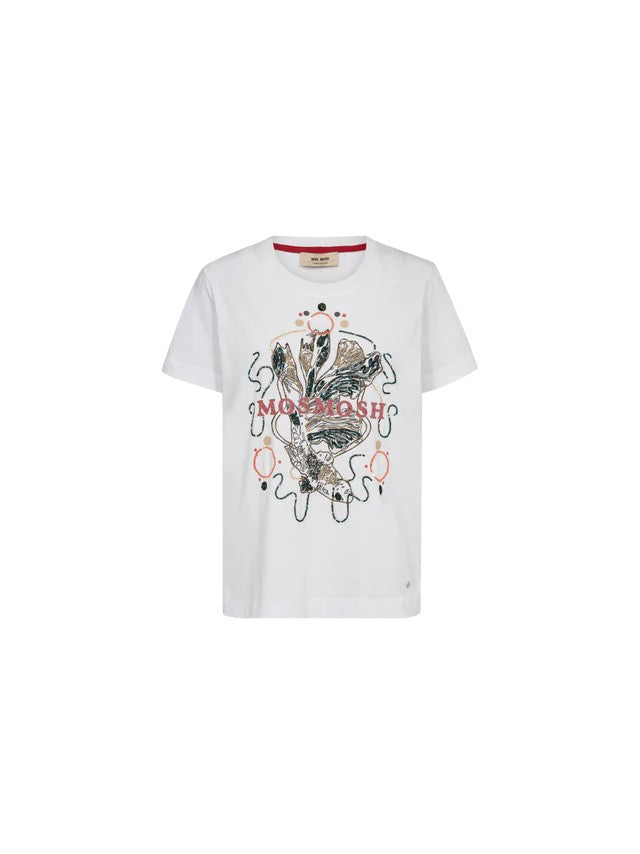 MMHALLIN O-SS DECO TEE WHITE