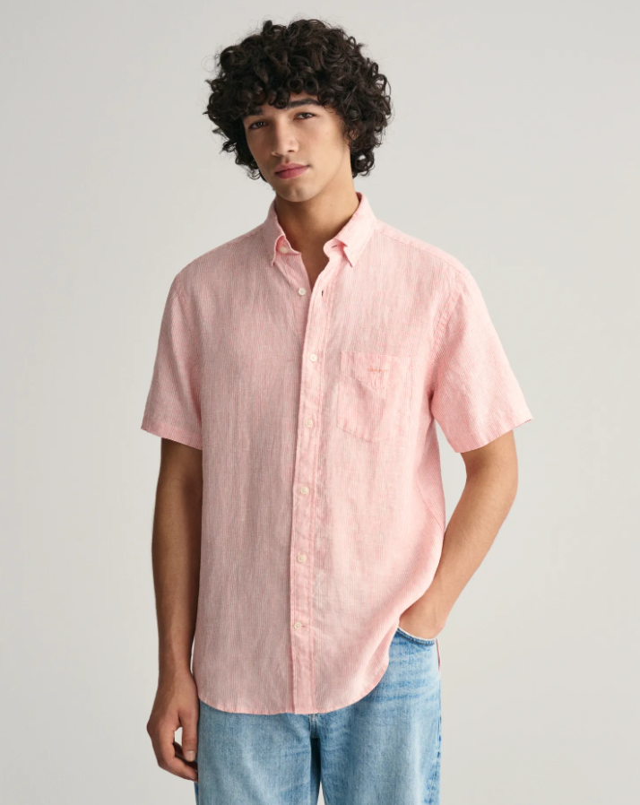 REGULAR LINEN STRIPE SS SHIRT SS24