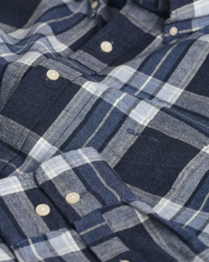 REGULAR TARTAN MELANGE CHECK SHIRT